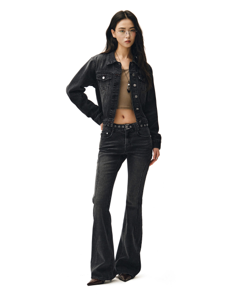 DECET WOMEN(デケット ウーマン)の「Cropped Denim Jacket DCWJK002BLACK(デニムジャケット・レディース・その他・SMALL/MEDIUM/LARGE)」の14枚目の写真