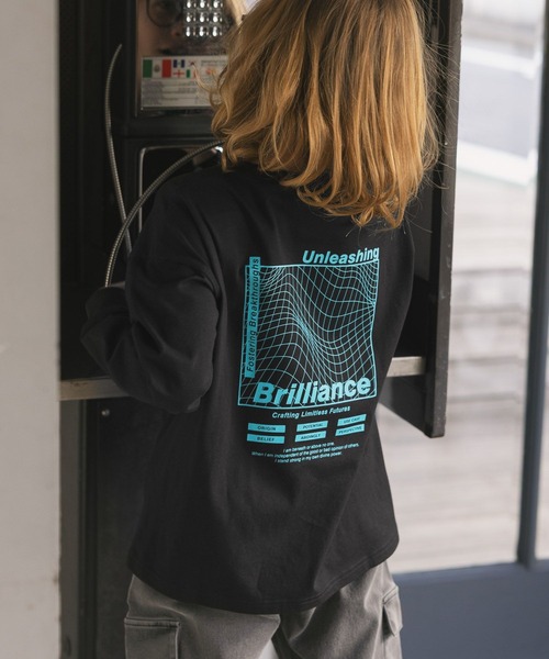 GLOBAL WORK（グローバルワーク）の「ヘビロッTEEプリント長袖/637852（Tシャツ/カットソー・キッズ・ホワイト系その他/ライトグレー/ホワイト/ブラック/ネイビー・150cm/130cm/140cm/160cm）」の4枚目の写真