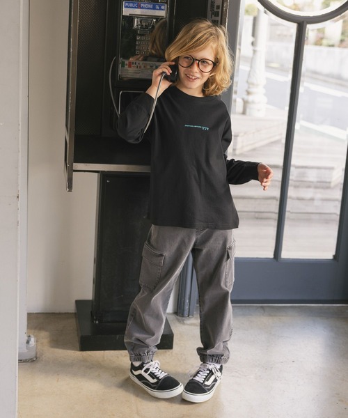 GLOBAL WORK（グローバルワーク）の「ヘビロッTEEプリント長袖/637852（Tシャツ/カットソー・キッズ・ホワイト系その他/ライトグレー/ホワイト/ブラック/ネイビー・150cm/130cm/140cm/160cm）」の18枚目の写真