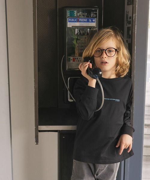 GLOBAL WORK（グローバルワーク）の「ヘビロッTEEプリント長袖/637852（Tシャツ/カットソー・キッズ・ホワイト系その他/ライトグレー/ホワイト/ブラック/ネイビー・150cm/130cm/140cm/160cm）」の21枚目の写真