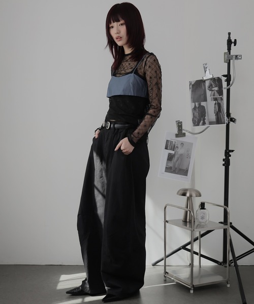 Ulysses(ユリシス)の「ハイネックシアーダイヤカットソー(Tシャツ/カットソー・レディース・ホワイト/ブラック・F)」の6枚目の写真