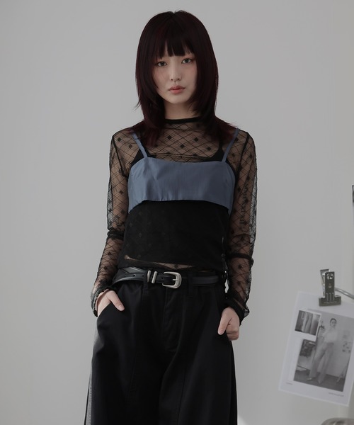 Ulysses(ユリシス)の「ハイネックシアーダイヤカットソー(Tシャツ/カットソー・レディース・ホワイト/ブラック・F)」の8枚目の写真