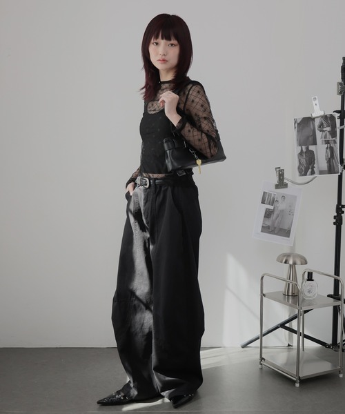Ulysses(ユリシス)の「ハイネックシアーダイヤカットソー(Tシャツ/カットソー・レディース・ホワイト/ブラック・F)」の15枚目の写真