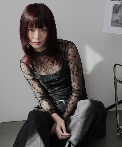 Ulysses(ユリシス)の「ハイネックシアーダイヤカットソー(Tシャツ/カットソー・レディース・ホワイト/ブラック・F)」の19枚目の写真