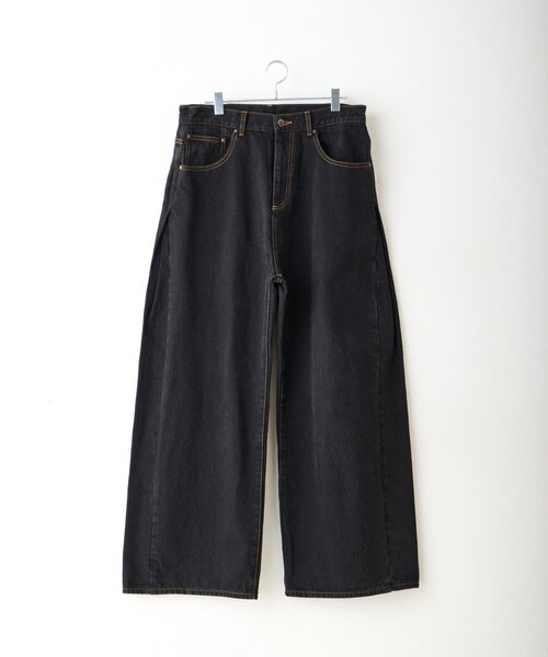 WHIMSIC（ウィムジック）の「【WHIMSIC/2サイズ展開/SETUP対応】サイドタックデニムパンツ（デニムパンツ・レディース・インディゴブルー/ブルー/ブラック・1/2）」の8枚目の写真