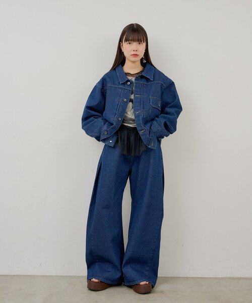 WHIMSIC(ウィムジック)の「【WHIMSIC/2サイズ展開/SETUP対応】サイドタックデニムパンツ(デニムパンツ・メンズ・インディゴブルー/ブルー/ブラック・1/2)」の5枚目の写真