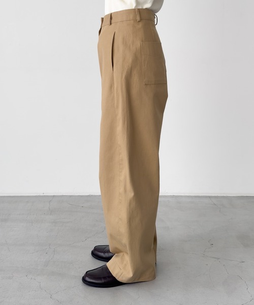 CANAL JEAN（キャナルジーン）の「El mar　サイドシームコットンパンツ（その他パンツ・レディース・ネイビー/ベージュ・MEDIUM/SMALL）」の10枚目の写真