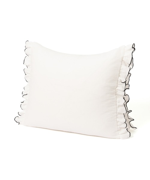 クッションになるふとん収納ケース ガーゼフリル 三角 アイボリー