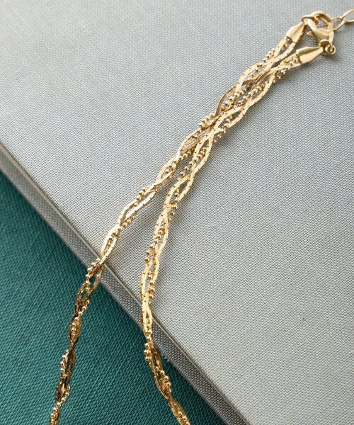 Jena espace merveilleux(ジェナ エスパスメルヴェイユ)の「ウェーブチェーンネックレス(リング・レディース・シルバー/ゴールド・FREE)」の6枚目の写真