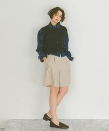 タックキュロットパンツ