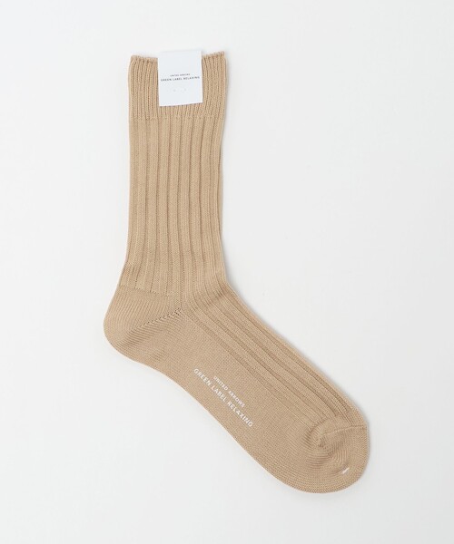 green label relaxing（グリーンレーベルリラクシング）の「リブ ソリッド ソックス（ソックス/靴下・メンズ・ベージュ/コバルトブルー/ピンク/ダークグレー/ケリーグリーン/ライトグレー・FREE）」の3枚目の写真