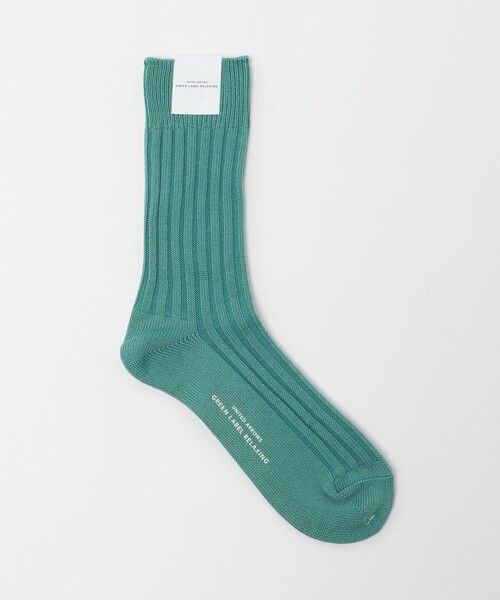 green label relaxing（グリーンレーベルリラクシング）の「リブ ソリッド ソックス（ソックス/靴下・メンズ・ベージュ/コバルトブルー/ピンク/ダークグレー/ケリーグリーン/ライトグレー・FREE）」の4枚目の写真