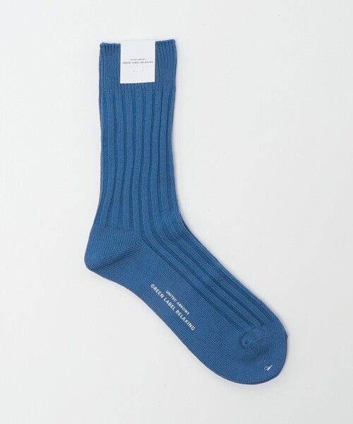 green label relaxing（グリーンレーベルリラクシング）の「リブ ソリッド ソックス（ソックス/靴下・メンズ・ベージュ/コバルトブルー/ピンク/ダークグレー/ケリーグリーン/ライトグレー・FREE）」の5枚目の写真