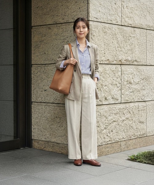 STYLE DELI（スタイルデリ）の「【DELI by】ミニマルバケットリアルレザーバッグ（ラージ）（トートバッグ・レディース・ブラウン/ブラック/キャメル・FREE）」の17枚目の写真