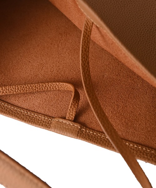 STYLE DELI（スタイルデリ）の「【DELI by】ミニマルバケットリアルレザーバッグ（ラージ）（トートバッグ・レディース・ブラウン/ブラック/キャメル・FREE）」の5枚目の写真