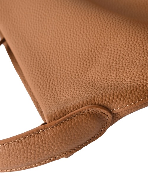 STYLE DELI（スタイルデリ）の「【DELI by】ミニマルバケットリアルレザーバッグ（ラージ）（トートバッグ・レディース・ブラウン/ブラック/キャメル・FREE）」の6枚目の写真