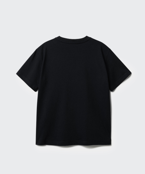 MUSINSA STANDARD KIDS（ムシンサスタンダードキッズ）の「[クールスタンダード] リラックスドクルーネックTシャツ [ブラック]（Tシャツ/カットソー・レディース・その他・100/110/120/130/140/150/160）」の4枚目の写真