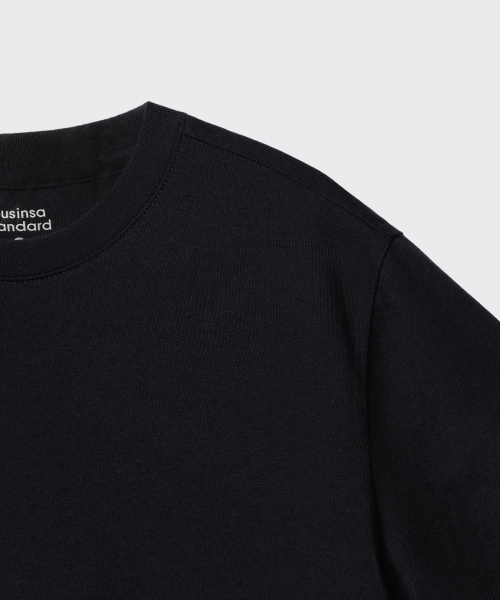 MUSINSA STANDARD KIDS（ムシンサスタンダードキッズ）の「[クールスタンダード] リラックスドクルーネックTシャツ [ブラック]（Tシャツ/カットソー・レディース・その他・100/110/120/130/140/150/160）」の7枚目の写真