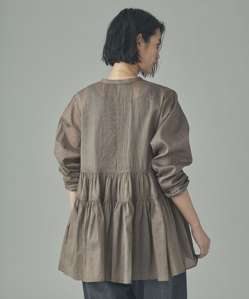 Curensology(カレンソロジー)の「Curensology(カレンソロジー)/オーガンギャザーブラウス(シャツ/ブラウス・レディース・その他/ブラック/ホワイト・FREE)」の6枚目の写真