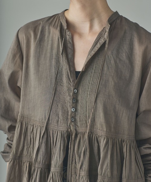 Curensology(カレンソロジー)の「Curensology(カレンソロジー)/オーガンギャザーブラウス(シャツ/ブラウス・レディース・その他/ブラック/ホワイト・FREE)」の10枚目の写真