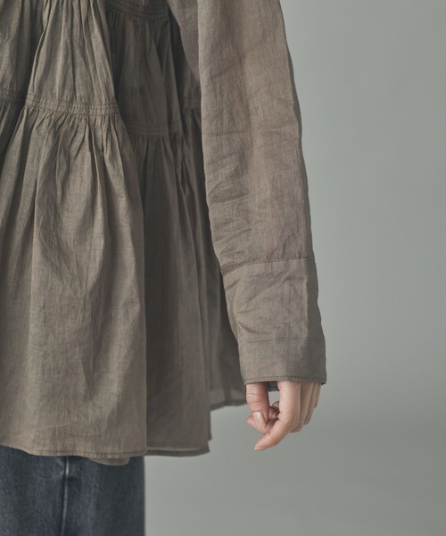 Curensology(カレンソロジー)の「Curensology(カレンソロジー)/オーガンギャザーブラウス(シャツ/ブラウス・レディース・その他/ブラック/ホワイト・FREE)」の11枚目の写真