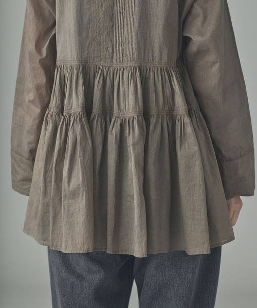 Curensology(カレンソロジー)の「Curensology(カレンソロジー)/オーガンギャザーブラウス(シャツ/ブラウス・レディース・その他/ブラック/ホワイト・FREE)」の13枚目の写真