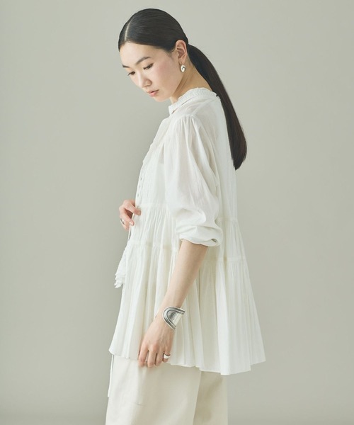 Curensology(カレンソロジー)の「Curensology(カレンソロジー)/オーガンギャザーブラウス(シャツ/ブラウス・レディース・その他/ブラック/ホワイト・FREE)」の18枚目の写真