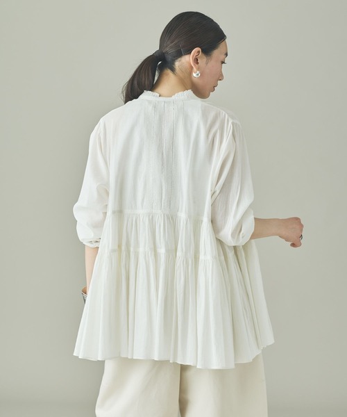 Curensology(カレンソロジー)の「Curensology(カレンソロジー)/オーガンギャザーブラウス(シャツ/ブラウス・レディース・その他/ブラック/ホワイト・FREE)」の19枚目の写真