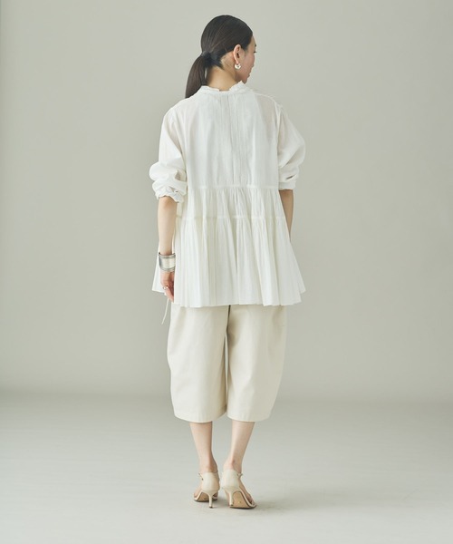 Curensology(カレンソロジー)の「Curensology(カレンソロジー)/オーガンギャザーブラウス(シャツ/ブラウス・レディース・その他/ブラック/ホワイト・FREE)」の22枚目の写真