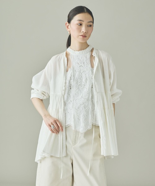 Curensology(カレンソロジー)の「Curensology(カレンソロジー)/オーガンギャザーブラウス(シャツ/ブラウス・レディース・その他/ブラック/ホワイト・FREE)」の17枚目の写真