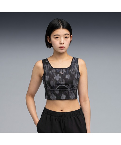 PUMA（プーマ）の「PUMA プーマ ウィメンズ ヨガ AOP ブラトップ  ミディアムサポート BRA AOP（その他アンダーウェア/インナー・レディース・ブラック/ピンク系その他5・MEDIUM/SMALL/X-LARGE/LARGE）」の4枚目の写真