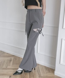 MSGirl（エムエスジーガール）の「カットアウトフレアリボンスラックス（スラックス）」