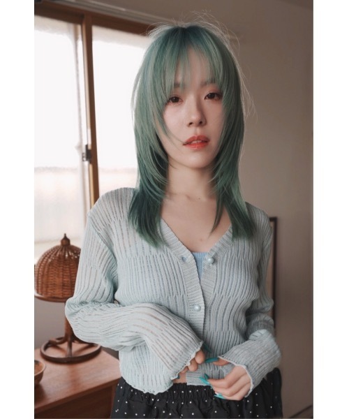 SALTMINT(ソルトミント)の「透かしランダムリブVネックショートカーディガン(Tシャツ/カットソー・レディース・ホワイト/アイボリー/ブラック/ベージュ/ブルー・FREE)」の5枚目の写真