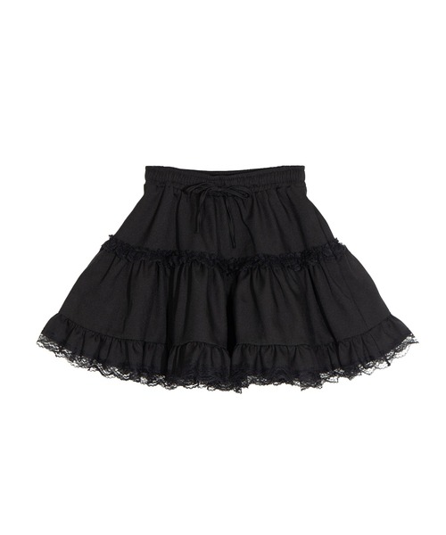 PUNYUS（プニュズ）の「レースティアードミニスカート（スカート・レディース・ブラック/ホワイト・1/2/3/4/5）」の14枚目の写真