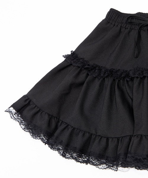 PUNYUS（プニュズ）の「レースティアードミニスカート（スカート・レディース・ブラック/ホワイト・1/2/3/4/5）」の18枚目の写真