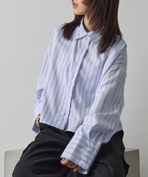 goocy | 【2サイズ展開！】ワイドスリーブストライプシャツ(シャツ/ブラウス)