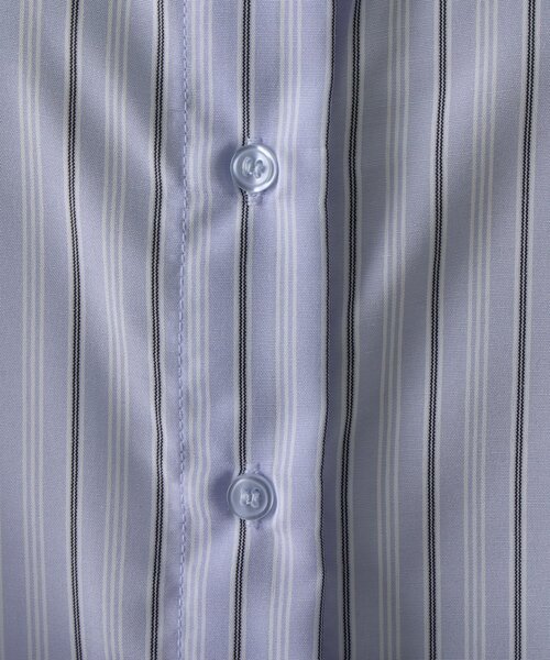 goocy（グーシー）の「【2サイズ展開！】ワイドスリーブストライプシャツ（シャツ/ブラウス・レディース・ブルー/イエロー/ピンク・MEDIUM/SMALL）」の4枚目の写真