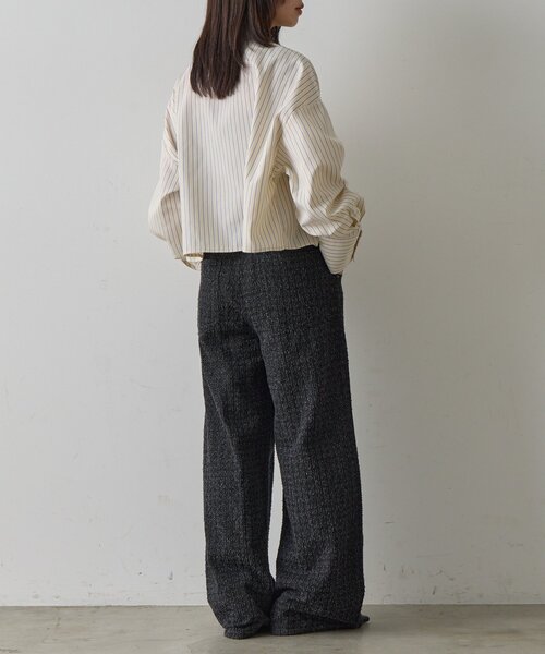 goocy（グーシー）の「【2サイズ展開！】ワイドスリーブストライプシャツ（シャツ/ブラウス・レディース・ブルー/イエロー/ピンク・MEDIUM/SMALL）」の9枚目の写真