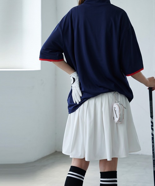 antiqua(アンティカ)の「【STCH】ミニ丈 プリーツ スコート(スカート・レディース・イエロー/ホワイト/ブラック・ONESIZE)」の5枚目の写真