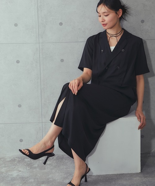 SMILE ORCHID(スマイルオーキッド)の「テーラードロングワンピース(ワンピース・レディース・ベージュ/ブラック・38)」の22枚目の写真