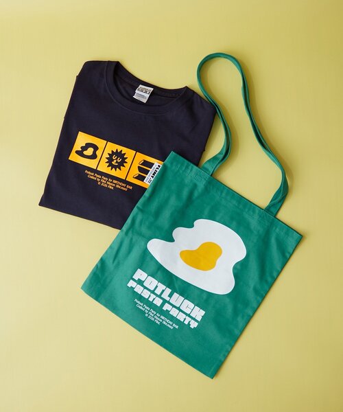 BIRTHDAY BAR（バースデイバー）の「【クリエイター「FLINT MASON」× BIRTHDAY BAR 初コラボ！】POTLUCK PASTA PARTYトートバッグ（トートバッグ・レディース・ベージュ/オレンジ/ブラック/グリーン・0）」の12枚目の写真