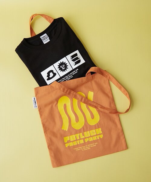 BIRTHDAY BAR（バースデイバー）の「【クリエイター「FLINT MASON」× BIRTHDAY BAR 初コラボ！】POTLUCK PASTA PARTYトートバッグ（トートバッグ・レディース・ベージュ/オレンジ/ブラック/グリーン・0）」の15枚目の写真