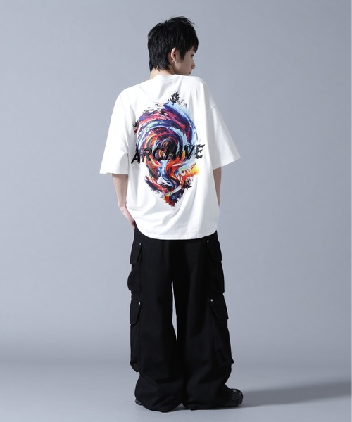 A4A(エーフォーエー)の「A4A/エーフォーエー/WHEEL S/S TEE(Tシャツ/カットソー・メンズ・ホワイト/ブラック・L/M)」の3枚目の写真