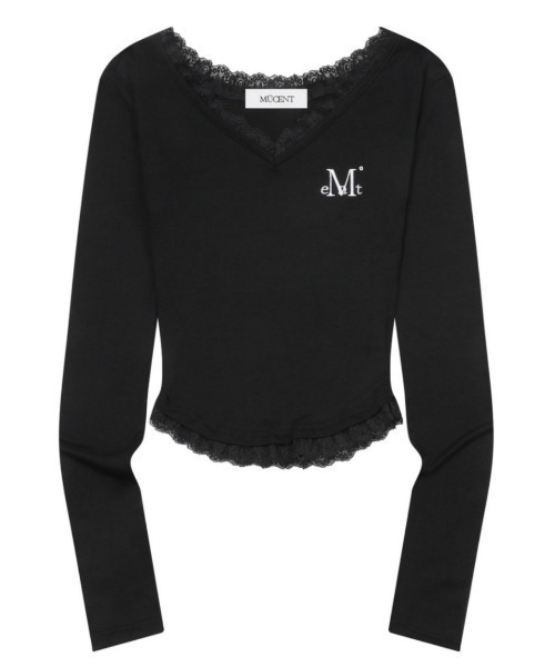 A'GEM/9 × .kom 『MUCENT/ムセント』 SUNNIOR LACE V-NECK LONG SLEEVE