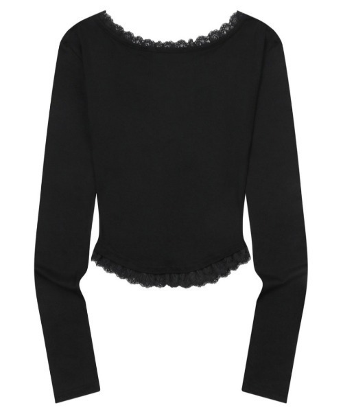 A'GEM/9 × .kom 『MUCENT/ムセント』 SUNNIOR LACE V-NECK LONG SLEEVE