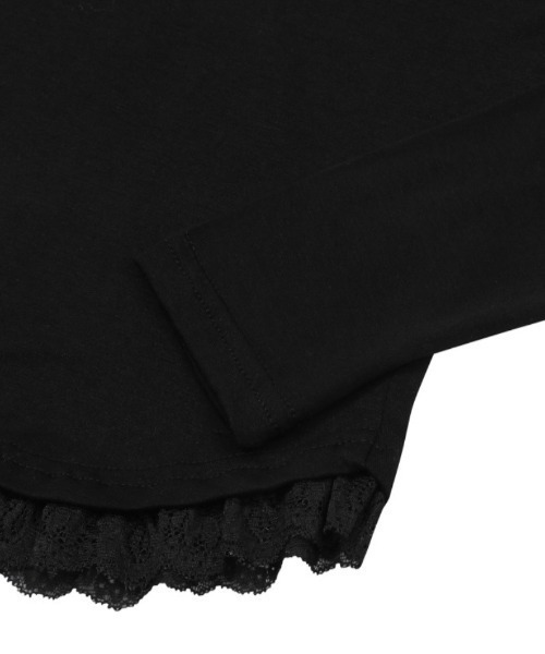 MUCENT(ムセント)の「A'GEM/9 × .kom 『MUCENT/ムセント』 SUNNIOR LACE V-NECK LONG SLEEVE T/レースVネック ロングスリーブ(Tシャツ/カットソー・レディース・ブラック/ホワイト/グレー・FREE)」の7枚目の写真