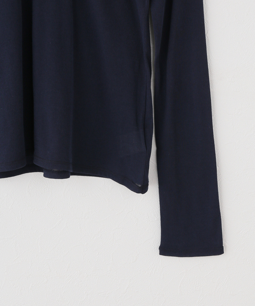 Tu es mon TRESOR（トゥ エ モン トレゾア）の「【TU ES MON TRESOR/トゥ エ モン トレゾア】Long-Sleeve Shirt（Tシャツ/カットソー・レディース・チャコールグレー/ネイビー・MEDIUM）」の4枚目の写真