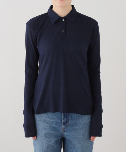 Tu es mon TRESOR（トゥ エ モン トレゾア）の「【TU ES MON TRESOR/トゥ エ モン トレゾア】Long-Sleeve Shirt（Tシャツ/カットソー・レディース・チャコールグレー/ネイビー・MEDIUM）」の9枚目の写真