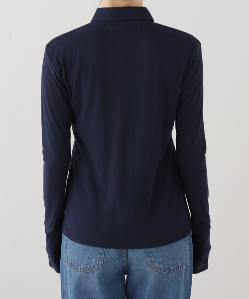 Tu es mon TRESOR（トゥ エ モン トレゾア）の「【TU ES MON TRESOR/トゥ エ モン トレゾア】Long-Sleeve Shirt（Tシャツ/カットソー・レディース・チャコールグレー/ネイビー・MEDIUM）」の11枚目の写真