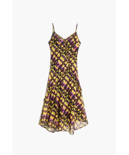 Desigual(デシグアル)の「タイダイキャミフリルミディワンピース(ワンピース・レディース・グリーン・S/M/XL/L)」の3枚目の写真